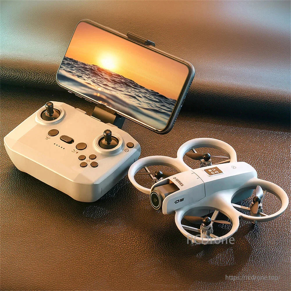 D16 Mini Drone - 2.4G Wifi 480P Camera Drone for Kids With Propeller Guard