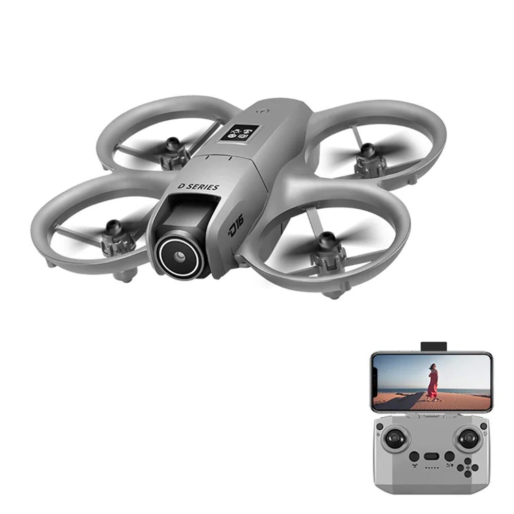 D16 Mini Drone - 2.4G Wifi 480P Camera Drone for Kids With Propeller Guard